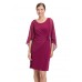 Vera Mont - 0332 4835 4599 Bordeaux stretch kleed met voile mouwen.